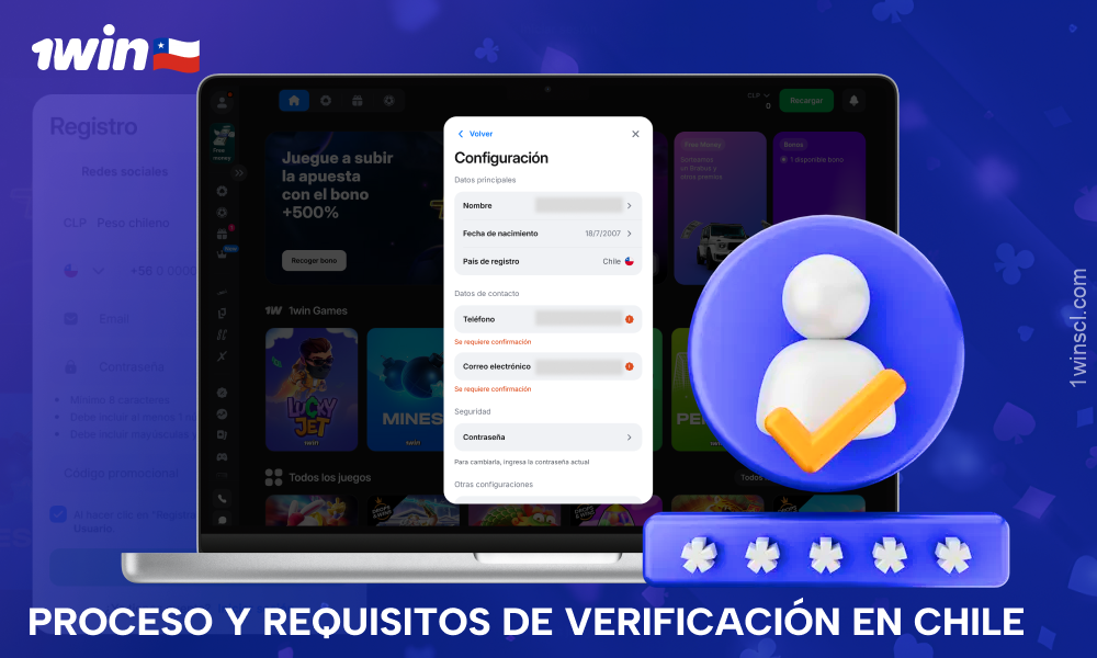 Para retirar sus ganancias en 1Win Chile, necesita pasar la verificación